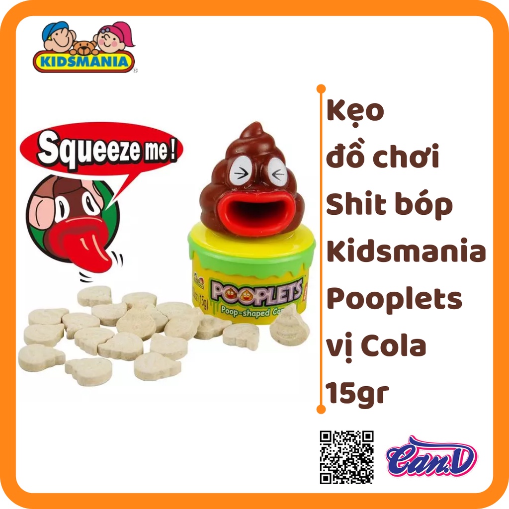 Kẹo đồ chơi Shit bóp Kidsmania Pooplets vị Cola 15gr