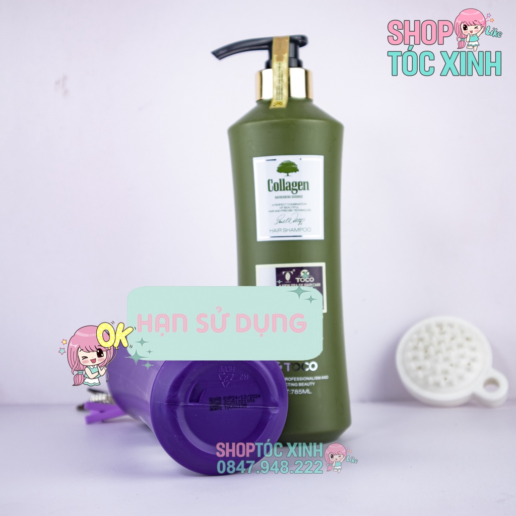 Dầu Gội Đầu kích thích mọc tóc chính hãng TOCO 750ml, Dầu Gội Đầu Phục Hồi Tóc Hư Tổn ngăn rụng tóc