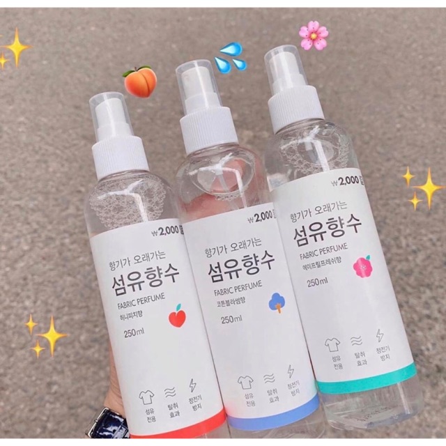 Xịt thơm quần áo Hàn Quốc thơm sang vô cùng khách ơi