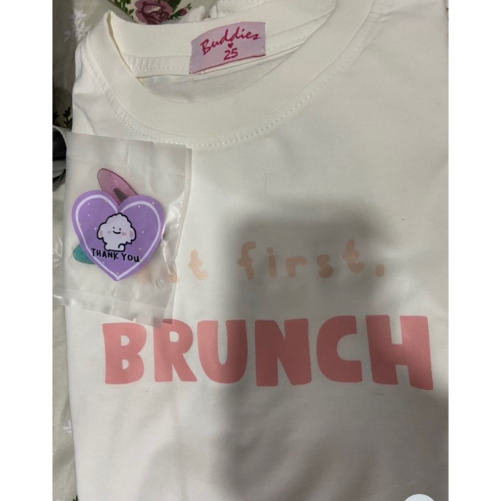 [Mã TOPS06 giảm đến 10k đơn 99k] Áo thun Life goes on chữ BRUNCH phong cách Hàn | BigBuy360 - bigbuy360.vn