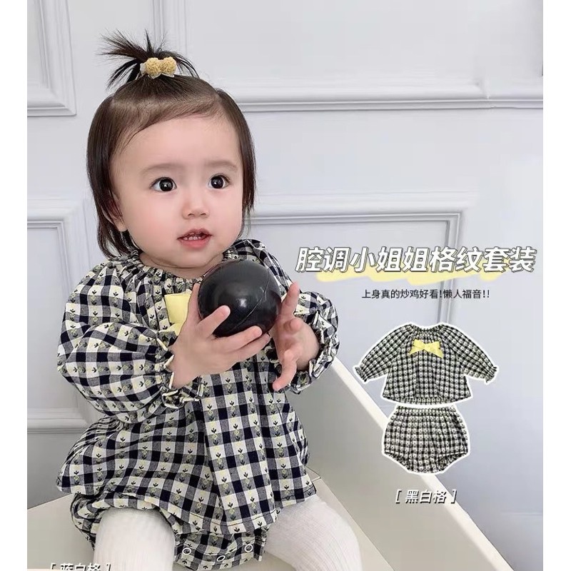 Bộ kẻ ô Chenchenma bé gái