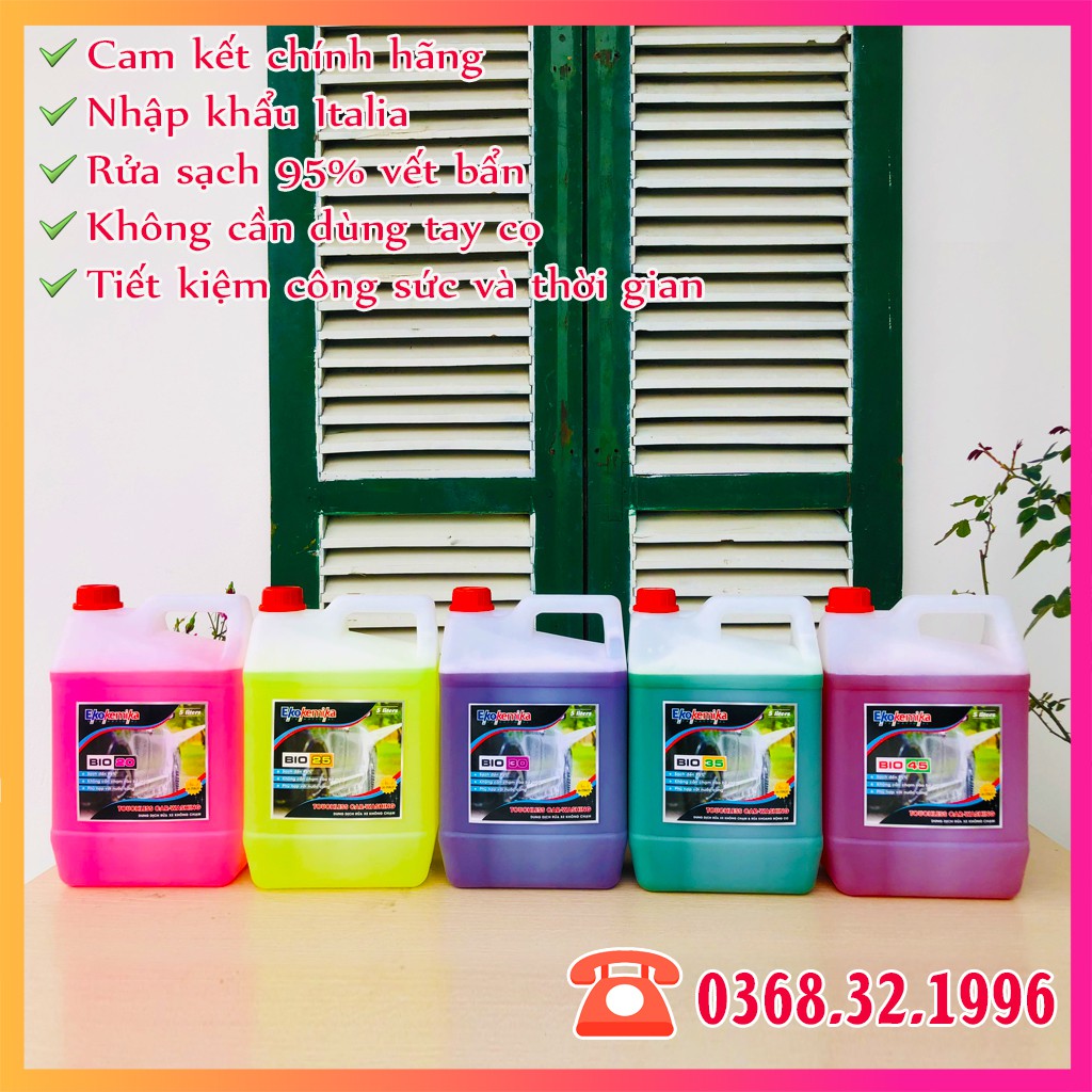 Dung Dịch Rửa Xe Không Chạm, Nước Rửa Xe Ô tô, Xe Máy Ekokemika Bio 25-5L SIÊU SẠCH, SIÊU BÓNG BẢO VỆ SƠN XE Bio 25 - 5L