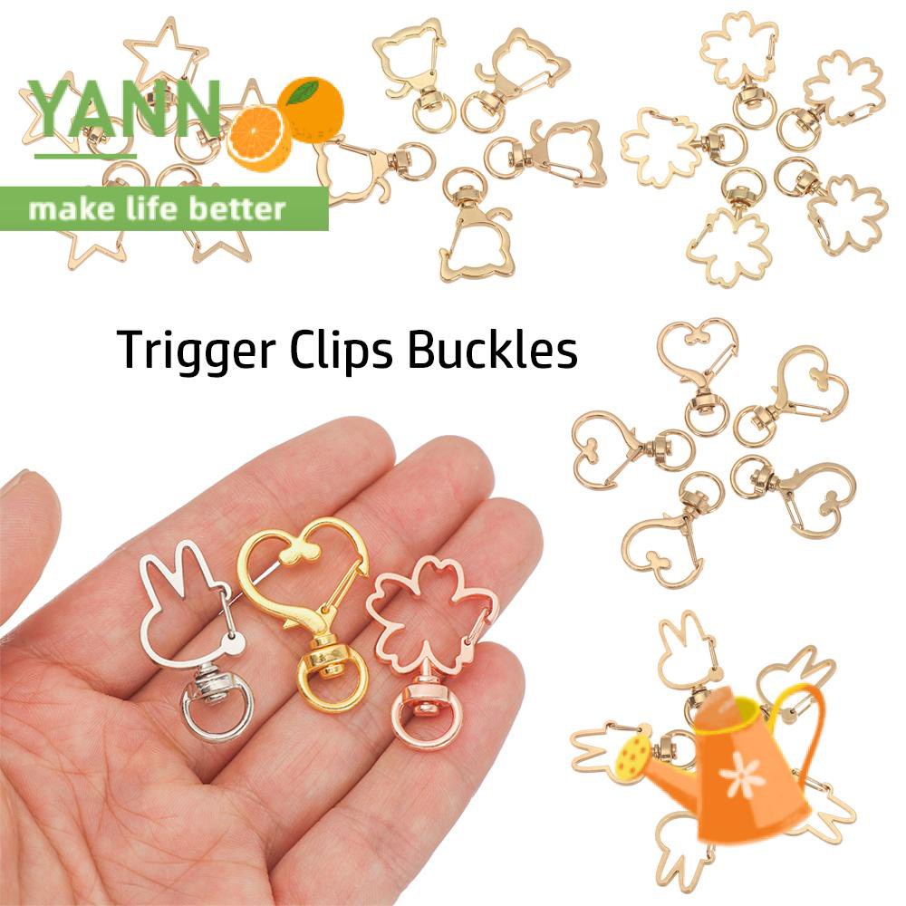 Set 5 móc khóa tôm hùm bằng kim loại dùng làm vòng cổ/móc khóa DIY mới