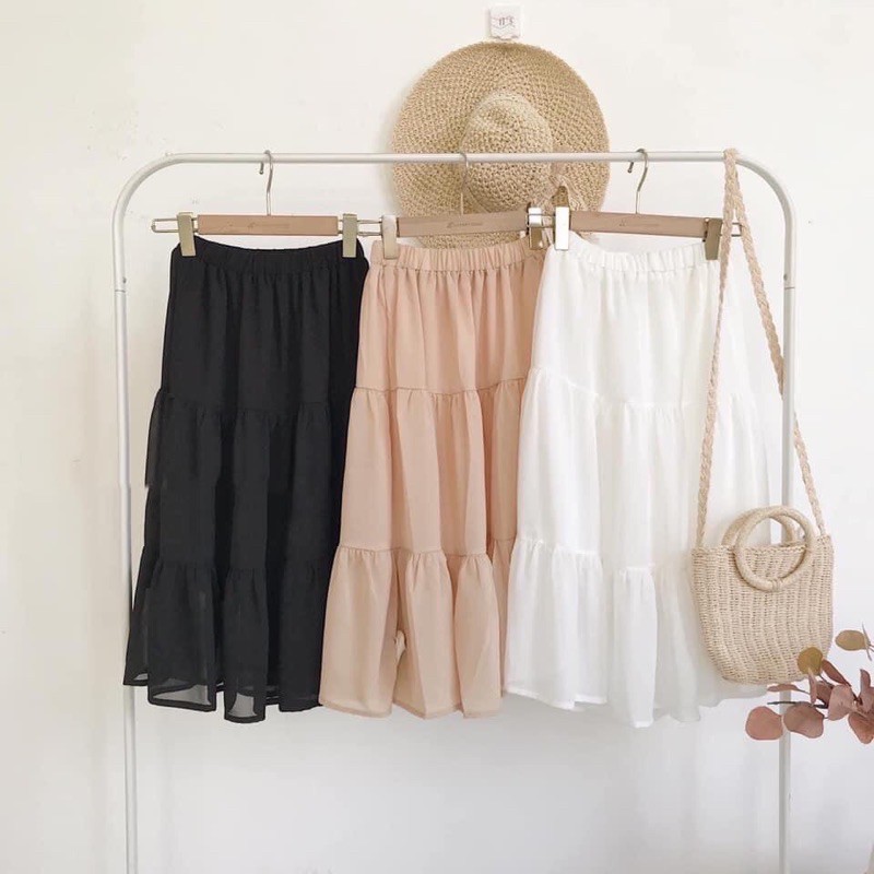 Chân váy vintage 3 tầng - ảnh thật + video