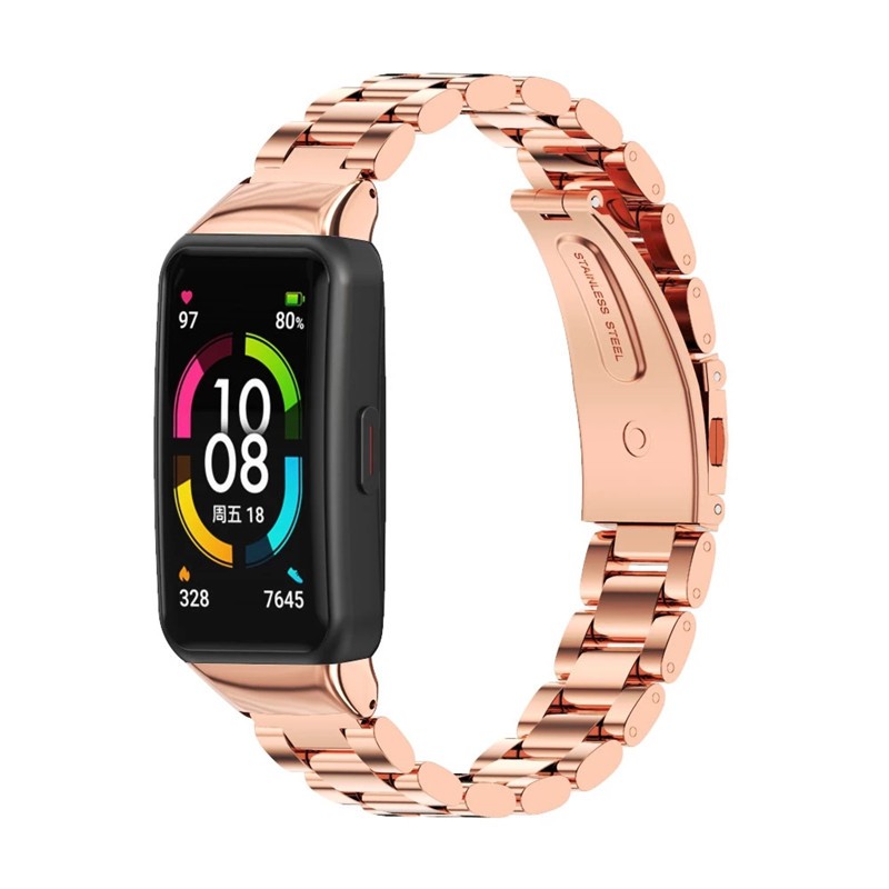 Dây Đeo Inox Cho Đồng Hồ Thông Minh Huawei Band 6 7 8 / Honor Band 6