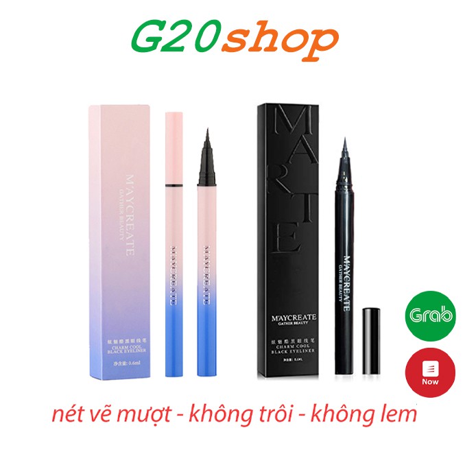 Bút kẻ mắt nước Maycreate đủ loại lâu trôi, không lem Charm Cool Black Eyeliner g20shop - NPP Chính hãng