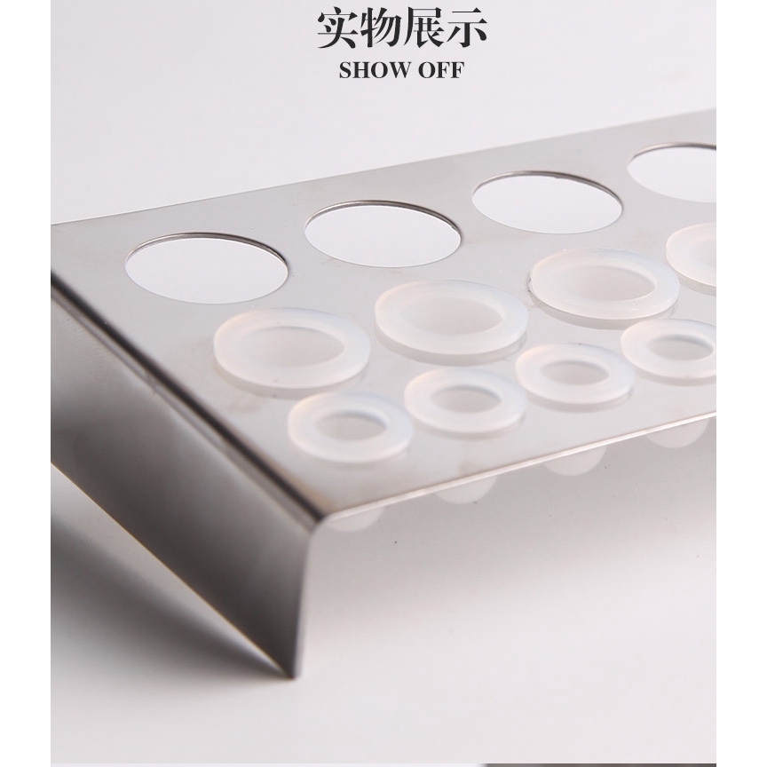 Giá Đỡ Mực Xăm 23 Lỗ Bằng Thép Không Gỉ Tiện Dụng