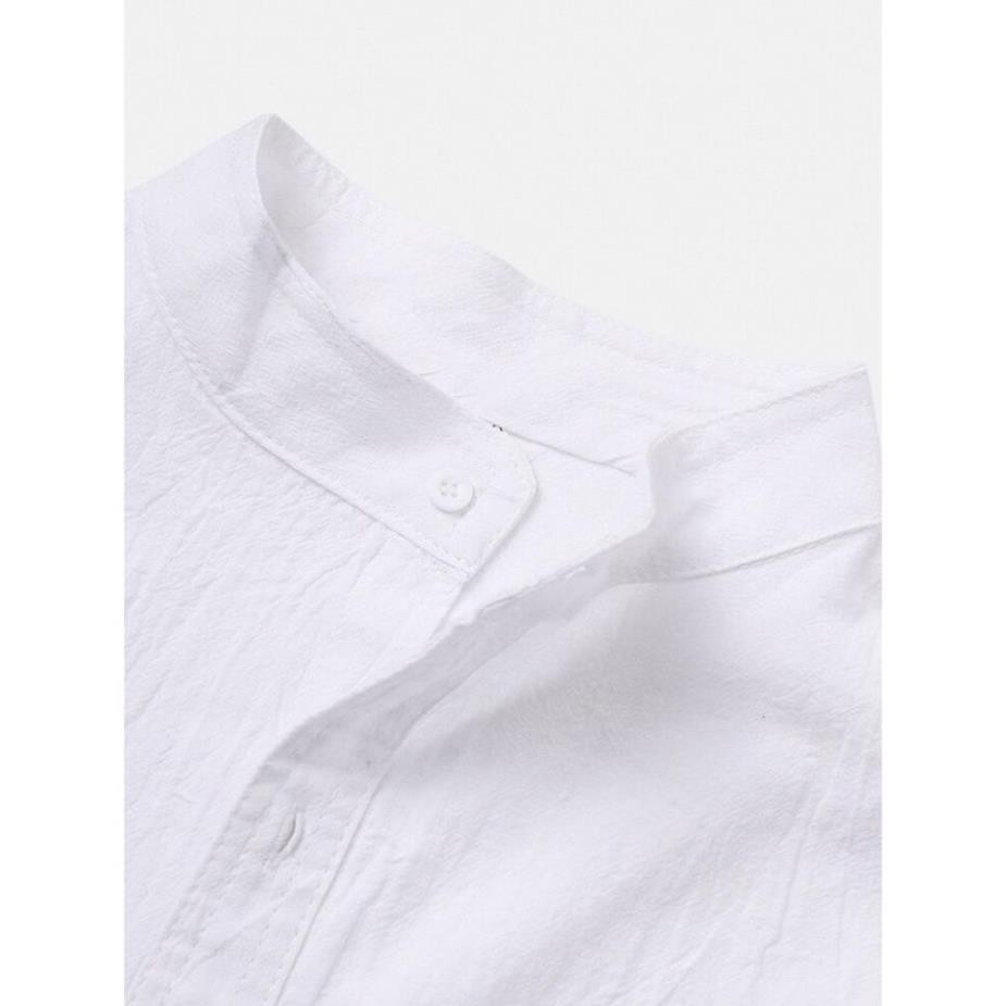 (NT) Áo Sơ Mi Nam Đũi Nhật Cổ Trụ (C) | BigBuy360 - bigbuy360.vn