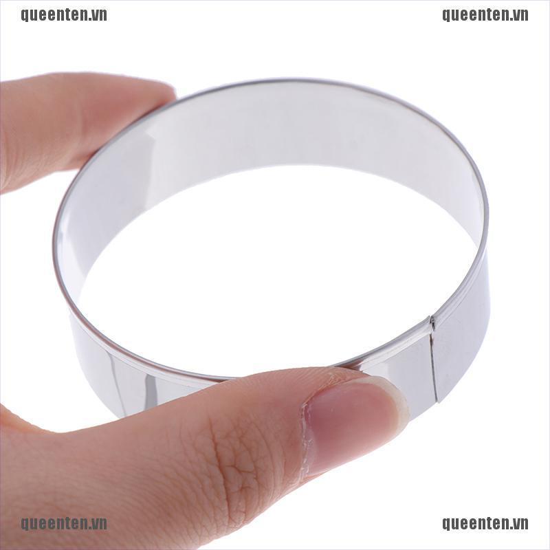 5 Set Round Circle Stainless Steel Cookie Cutter Biscuit DIY Baking Pastry Mold QUVN