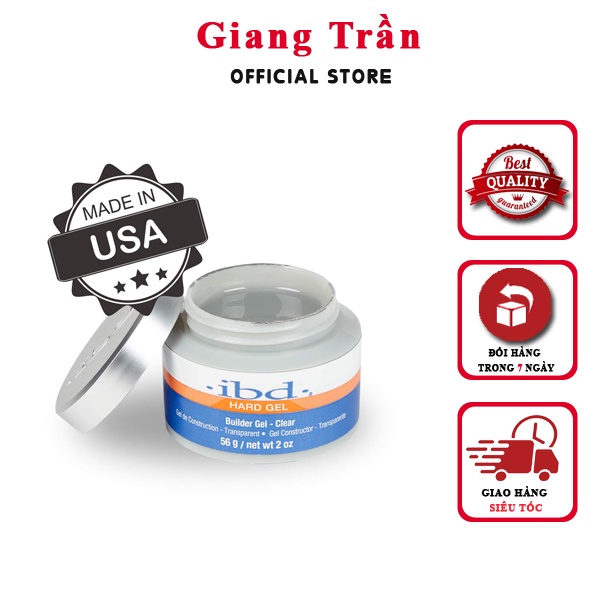 GEL ĐẮP MÓNG IBD 56G LOẠI TỐT KHÔNG NÓNG KHÔNG CHẢY - MÀU TRONG SUỐT ĐƯỢC THỢ NAIL TIN DÙNG