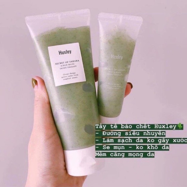 Kem tẩy da chết mặt Huxley Scrub Mask Sweet Therapy 30g &amp; 120g sáng mịn, hỗ trợ chăm sóc da - HanZy Store H