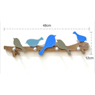 Mắc gỗ trang trí hình chim sẻ