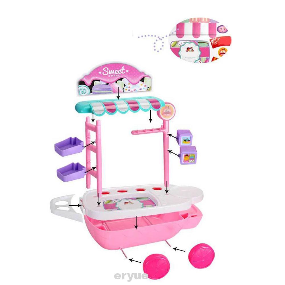 House Play Pretend Game Non Toxic Mini Simulation Children Plastic Candy Cart Toy Set