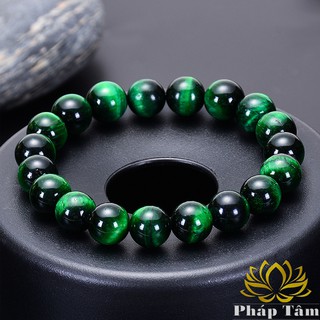 Vòng Tay Phong Thủy Đá M.Ho Xanh Lục Cao Cấp Hạng 3A - Tâm Phong Thủy