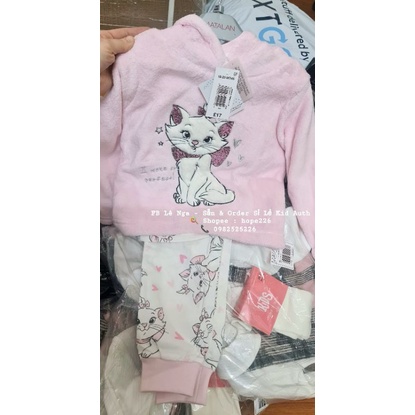 Set ba món gồm bộ áo quần dài cotton +áo nỉ bông Matalan_UK sz 12-18m, 18-23m, 2-3y, 4y, 5y