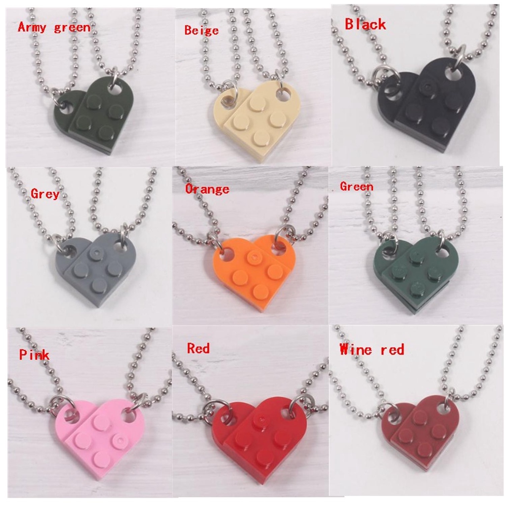 BSUNS Vòng cổ Tình Bạn Mặt Ghép Hình Trái Tim