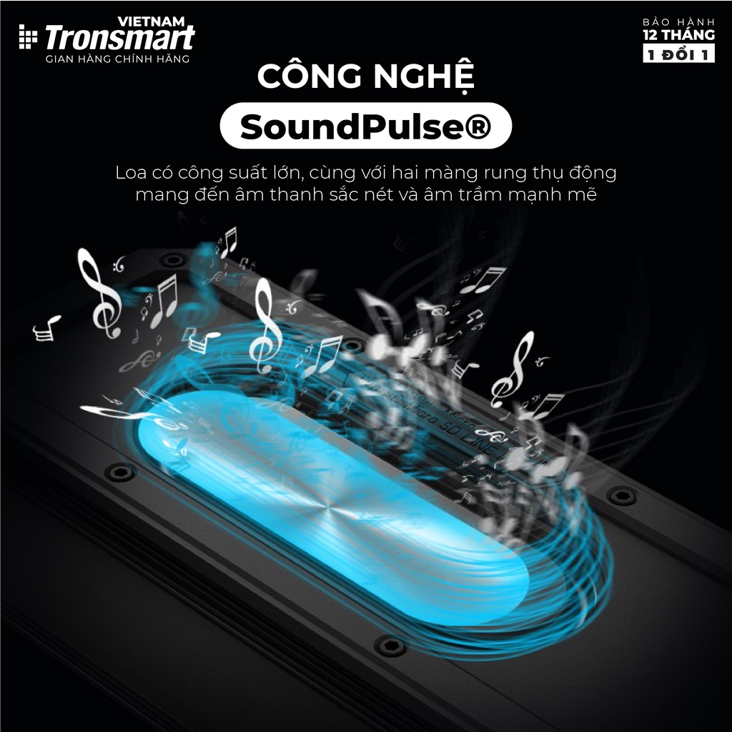 Loa Bluetooth Tronsmart Element Force+ | Công suất 40W | Chống nước IPX7 | Pin 6600mAh | Chính Hãng - Bảo hành 12 tháng