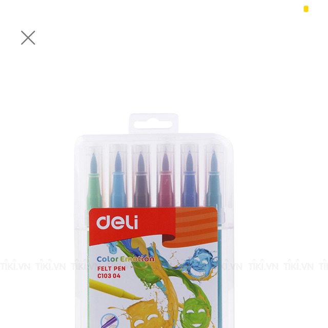 Bút lông bút dạ bút phớt ngòi BRUSH màu nước 12 màu Deli C10304 C103 04.