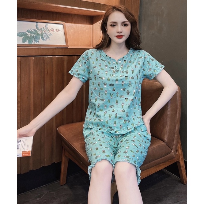 đồ bộ mặc nhà , vải thô kate hàn