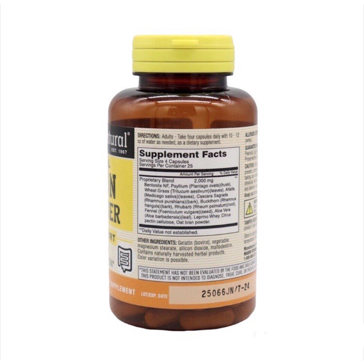 Viên Uống Hỗ Trợ Đài Tràng và Tiêu Hóa MASON NATURAL Colon Herbal Cleanser 100 viên