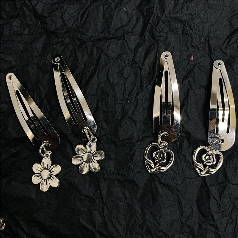 Kẹp Tóc bb y2k Phong Cách Punk Retro Cá Tính