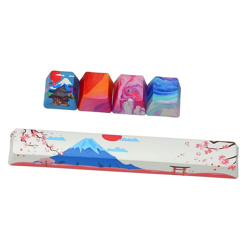 Set 4 Nút Bàn Phím Cơ R4 In Hình Núi Tuyết PBT
