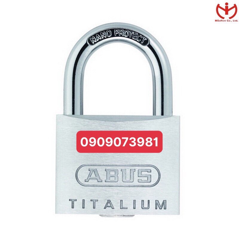 Ổ khóa ABUS 64TI/60 Thân TITALIUM Rộng 60mm Chìa Răng Cưa