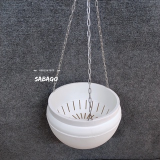 Chậu nhựa trồng cây treo có móc xích