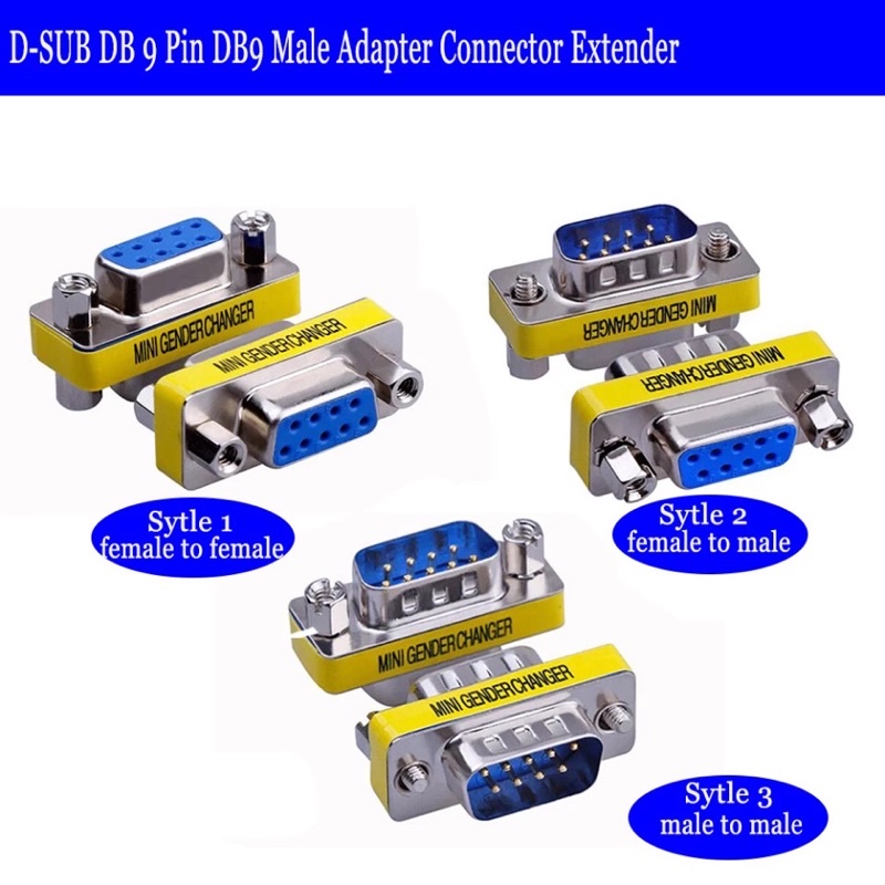 DB9-pin RS232 stecker adapter nối tiếp nam nữ chuyển đổi cổng com 1 chiếc mini db9 rs232 Thay đổi gi