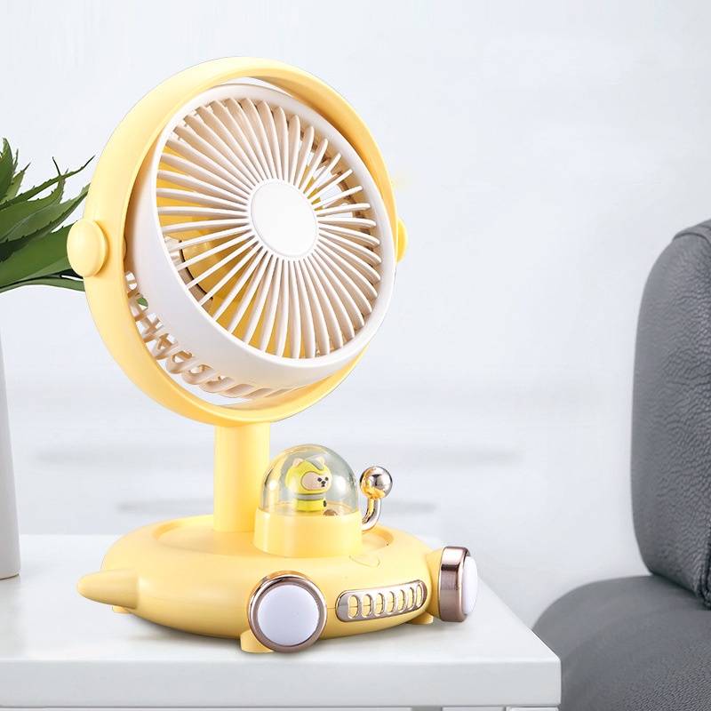 Quạt sạc USB Fnelse hai trong một hình thú cưng dễ thương