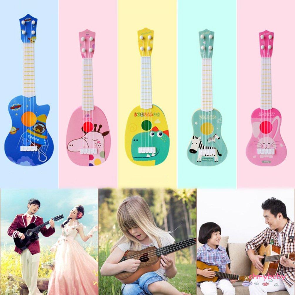 【OMB】 Children Trumpet Simulation Ukulele Four-string Playable Musical Toys