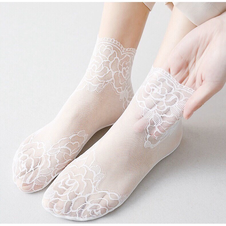Tất thuyền- vớ thuyền nữ cổ cao -Vớ ren nữ cổ cao