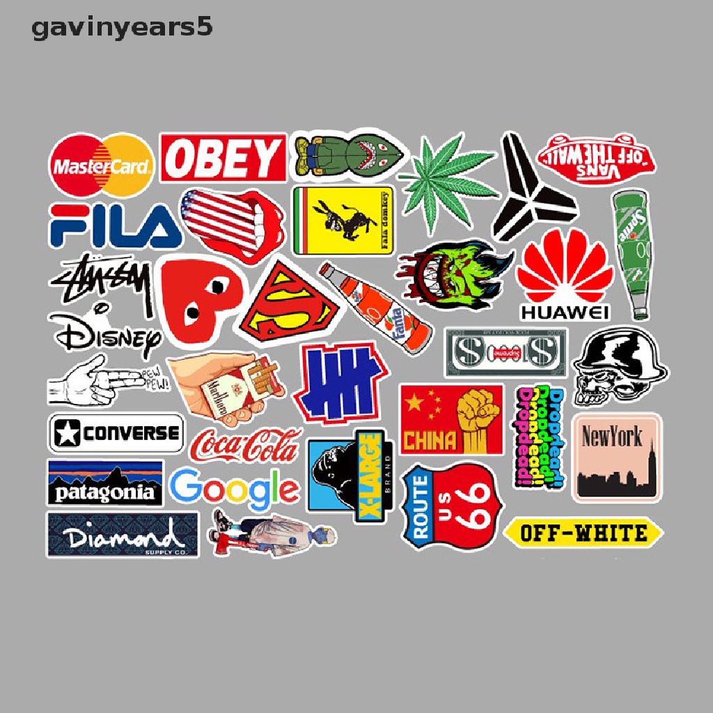 Set 100 Miếng Dán Graffiti Phong Cách Cổ Điển Thời Trang Dùng Trang Trí Vali / Laptop / Ván Trượt / Xe Hơi