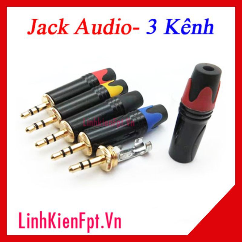 Jack audio 3.5mm 3 kênh (mạ vàng)