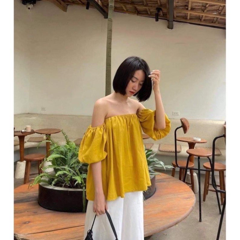 bán sỉ set áo trễ vai mixx quần ống sơ ba màu hothit | BigBuy360 - bigbuy360.vn