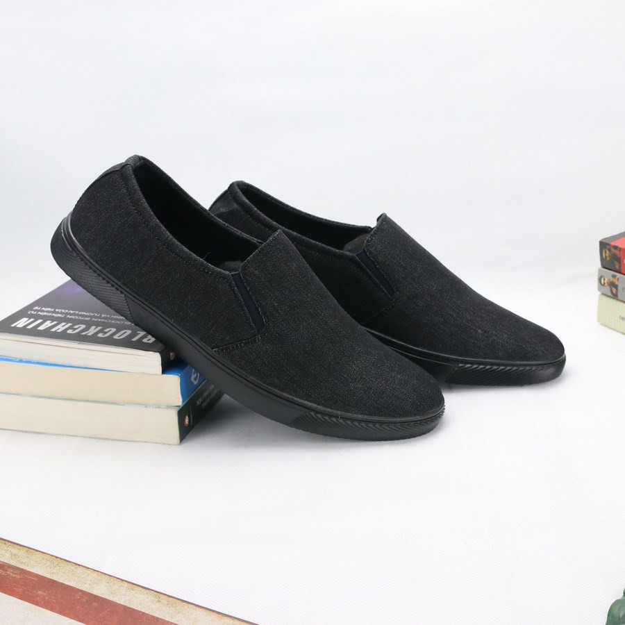 GIẦY đẹp Giày lười vải nam full đen DD212 Shop ĐỊCH ĐỊCH giá tốt . . : 2021
