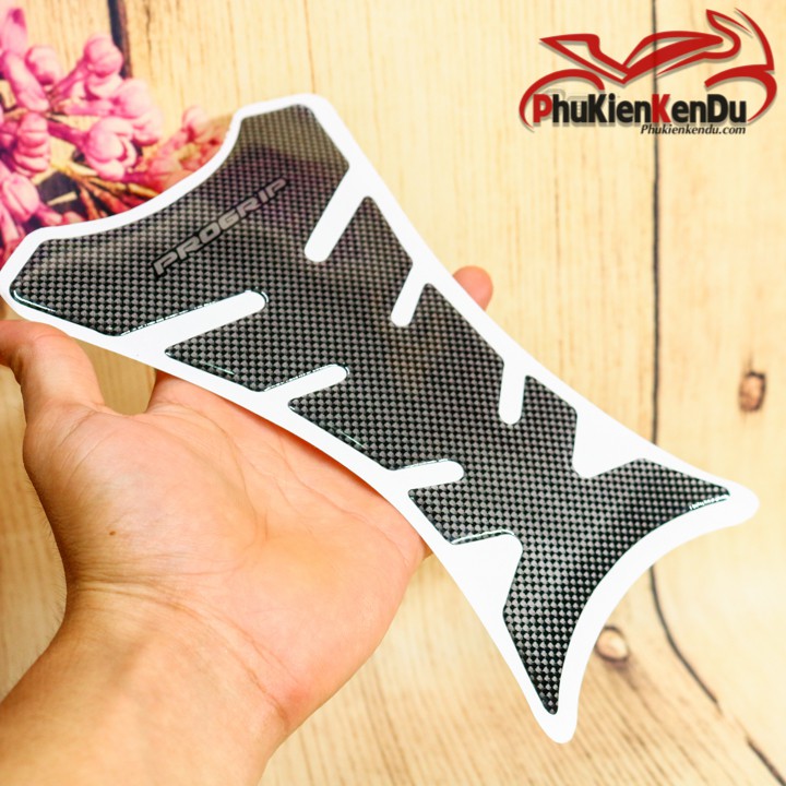 TEM XƯƠNG CÁ CHỐNG TRẦY BÌNH XĂNG XE MÁY 20CM MÀU XÁM