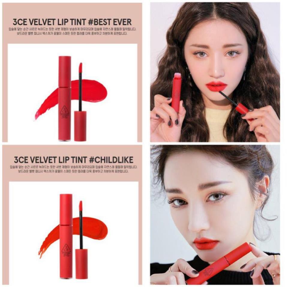 SON KEM 3CE VELVET LIP TINT ĐỦ MÀU