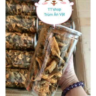Da cá hồi sấy giòn hũ pét 250gr xốc rong biển vị trứng muối siêu ngon