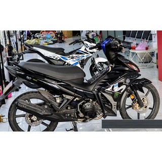 Tem xe exciter 135 movistar đen trắng, độ team trùm decal xe máy ex dán đời 2011-2014