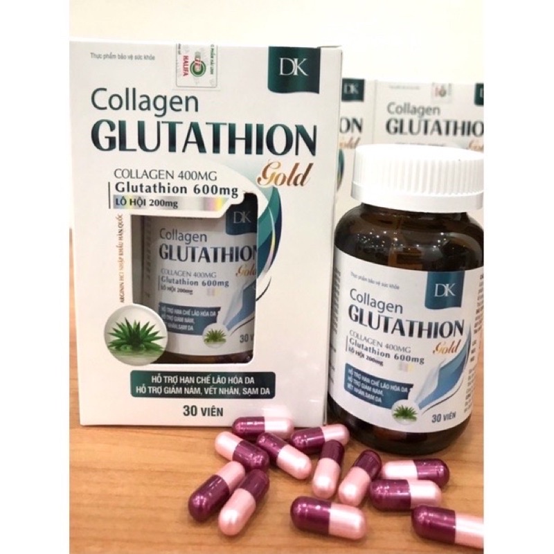 Collagen + C GLUTATHION đẹp da, sáng da, hạn chế lão hoá da hiệu quả Lọ 30 viên | BigBuy360 - bigbuy360.vn