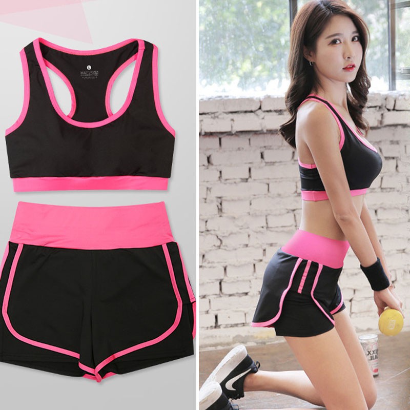 Bộ Tập Gym, Yoga, Thể Dục Nữ Hàng Cao Cấp - Set Quần Đùi + Áo Bra