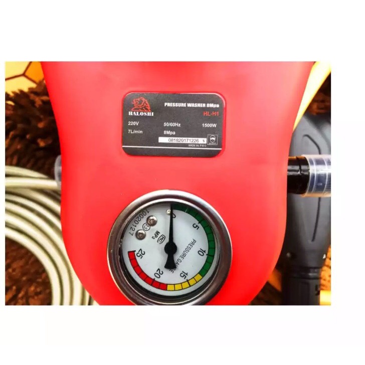 Máy rửa xe áp lực cao HALOSHI-bảo hành 6 tháng + tặng kèm súng rửa xe và dây rửa xe 9m - Siêu chất lượng