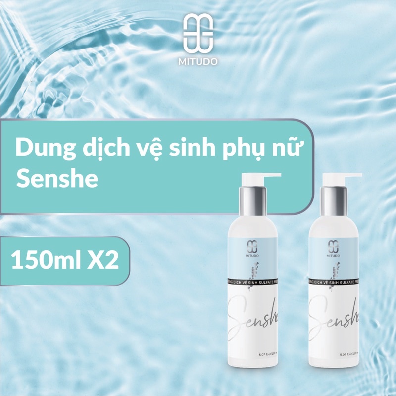 COMBO Dung Dịch Vệ Sinh Phụ Nữ MITUDO Senshe 150ml X2 Chai dưỡng ẩm dùng được cho mẹ bầu và sau sinh