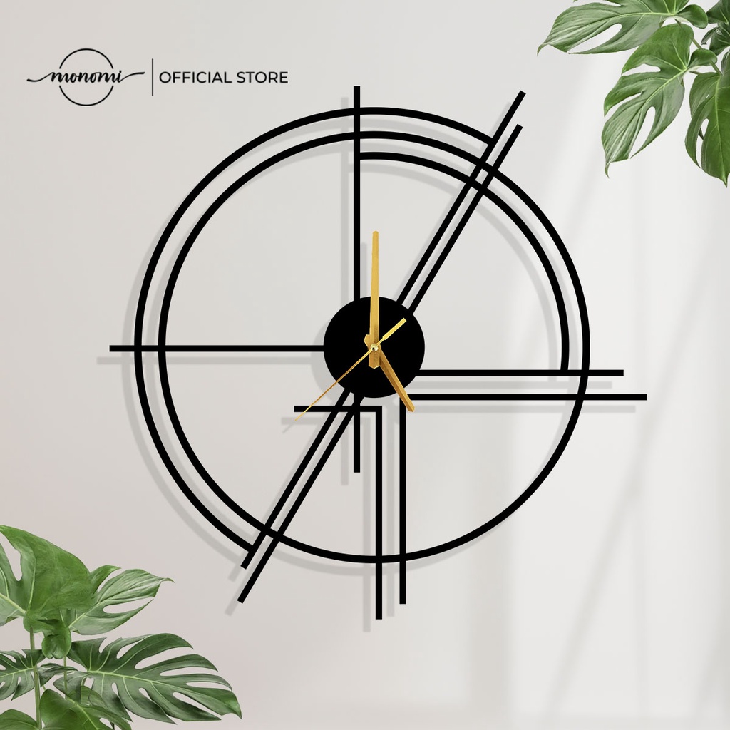 Đồng hồ CNC treo tường kim loại Arrow thiết kế tối giản cho phòng khách & văn phòng - Monomi C039