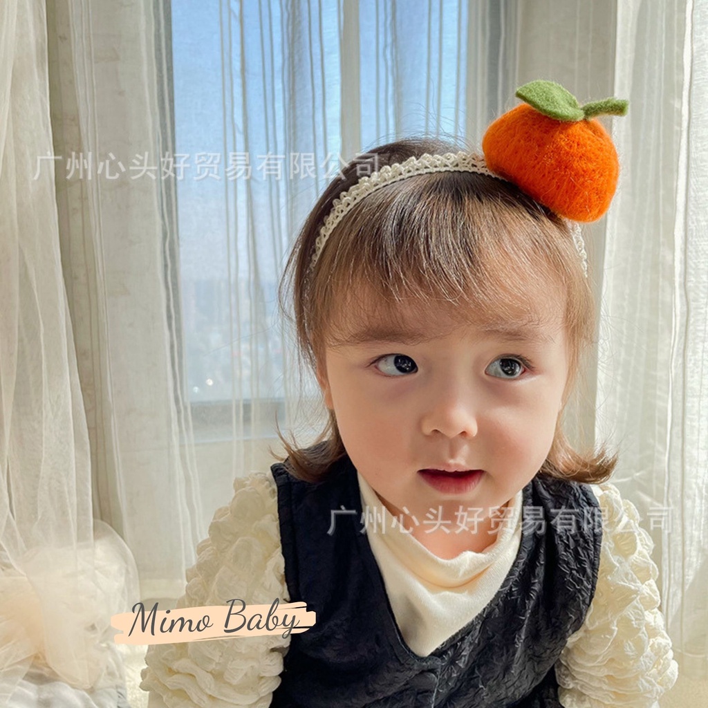 Băng đô turban hình quả cam, quả táo đáng yêu cho bé Mimo baby BD35