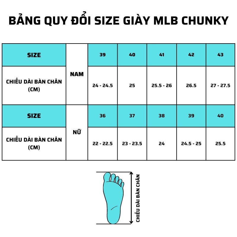 Giày Sneaker MLB Chunky LA, Giày Thể Thao Dodgers Xanh Nam Nữ Da Bò Đế Độn 2 Lớp Cao Cấp Full Size