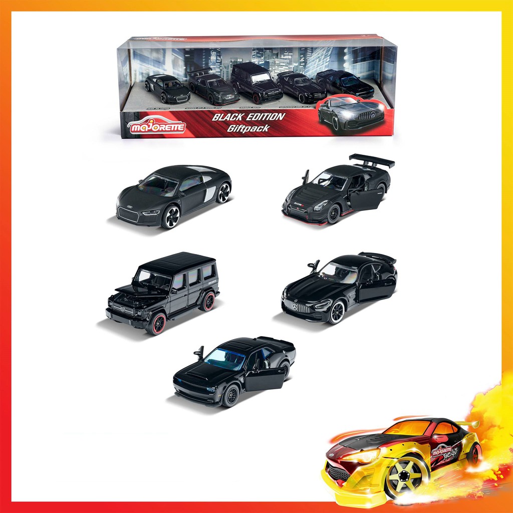 Bộ 5 Xe Mô Hình MAJORETTE Black Edition 5 Pieces Giftpack 212053174 - Simba Toys Vietnam