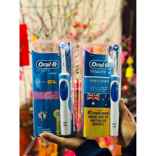 Bàn chải điện Oral B Braun chính hãng (tặng kèm 1 đầu bàn chải)