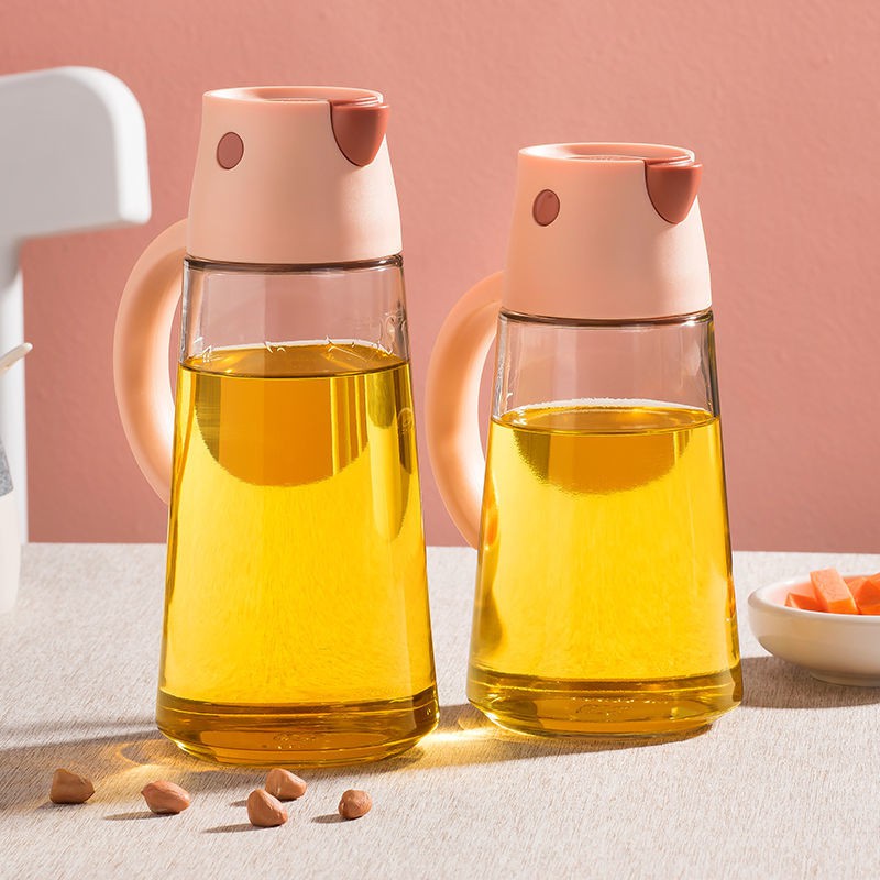 lon đựng dầu kiểu Nhật, hũ xì dầu, chai thủy tinh, đóng mở tự động, chống rò rỉ lọ giấm có kích thước trong nhà b